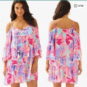 LILLY PULITZER ALANNA OFF THE SHOULDER DRESS small
